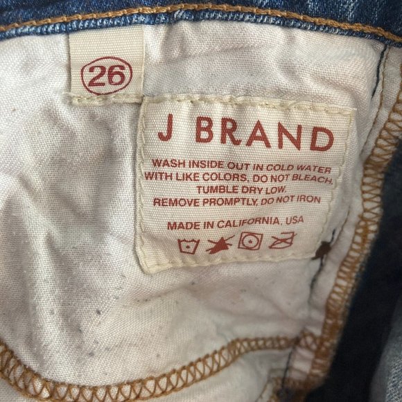 J brand Jeans Womens 26 Nimes Ripped Distressed Destroyed Medium Wash Stretch - Picture 5 of 11